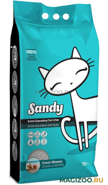 SANDY OCEAN BREEZE наполнитель комкующийся для туалета кошек с ароматом океанского бриза (10 кг)