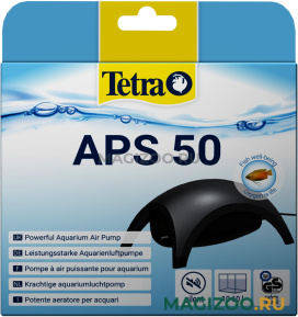 Компрессор Tetra APS 50 для аквариума 10 - 60 л, 50 л/ч, 2 Вт черный (1 шт)