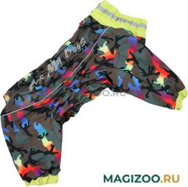 FOR MY DOGS комбинезон для собак хаки/желтый для мальчиков FW1051-2022 M (D2) 