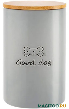Бокс для корма Mr.Kranch Good Dog керамический для собак серый 0,85 л (1 шт)
