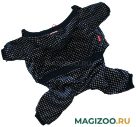 FOR MY DOGS костюм для собак утепленный велюр синий FW913-2020 (14) 