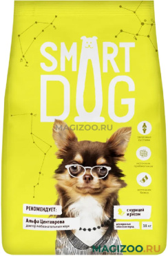 Сухой корм SMART DOG для взрослых собак всех пород с курицей и рисом (18 кг)