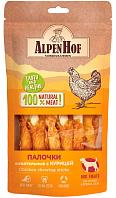 Лакомство AlpenHof для собак средних и крупных пород палочки жевательные с курицей 80 гр (1 уп)