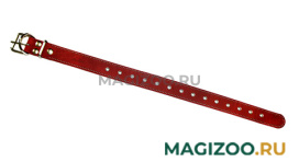 Ошейник для собак кожаный универсальный красный 60 см x 35 мм Аркон (1 шт)