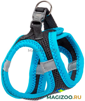 Шлейка для собак маленьких пород Ferplast Kaori P XXXS черно-голубая (1 шт)