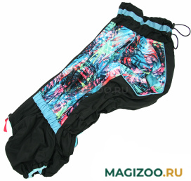 FOR MY DOGS комбинезон для вельш-корги черно/голубой для мальчиков FW1030-2022 M (K43) 