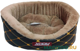 Лежак для собак и кошек Xody Премиум Карбон № 0 кофе с молоком 38 х 26 х 15 см (1 шт)