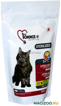 Сухой корм 1ST CHOICE CAT ADULT STERILIZED беззерновой для взрослых кастрированных котов и стерилизованных кошек с курицей и картофелем (0,32 кг)