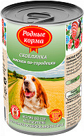 РОДНЫЕ КОРМА для взрослых собак со скоблянкой мясной по-городецки (410 гр)