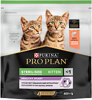 PRO PLAN HEALTHY START KITTEN STERILISED для кастрированных и стерилизованных котят с лососем (0,4 кг)