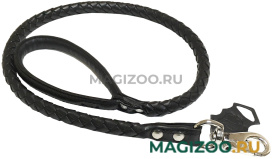 Поводок кожаный для собак плетеный черный 7 мм х 1,2 м ZooMaster (1 шт)