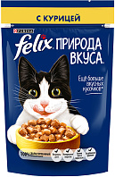 FELIX ПРИРОДА ВКУСА для взрослых кошек с курицей в соусе пауч (75 гр)