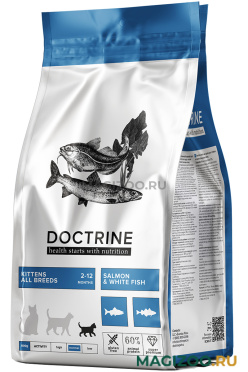 Сухой корм DOCTRINE KITTEN SALMON&WHITE FISH беззерновой для котят с лососем и белой рыбой (10 кг АКЦ)