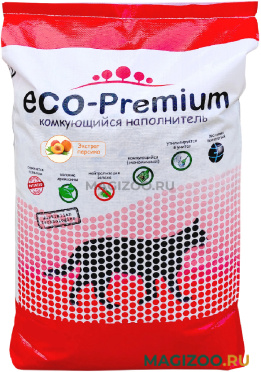 ECO-PREMIUM ПЕРСИК наполнитель древесный комкующийся для туалета кошек с ароматом персика (20,2 кг) 