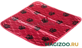 Пеленка многоразовая впитывающая для собак, бордовая, 53 х 53 см, V.I.PET  (1 шт)