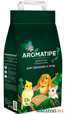 AromatiPet наполнитель древесный для грызунов и птиц (15 л)
