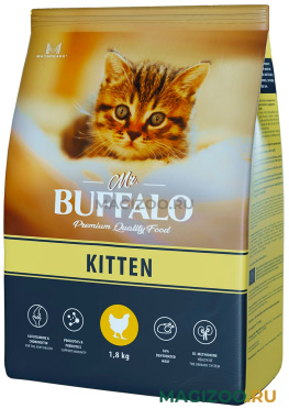 Сухой корм MR.BUFFALO KITTEN для котят с курицей  (1,8 кг)