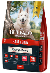 MR.BUFFALO ADULT M/L HAIR & SKIN CARE для взрослых собак средних и крупных пород с чувствительной кожей и шерстью с лососем (0,8 кг)