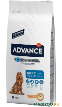 Сухой корм ADVANCE ADULT MEDIUM CHICKEN & RICE для взрослых собак средних пород с курицей и рисом (14 кг)