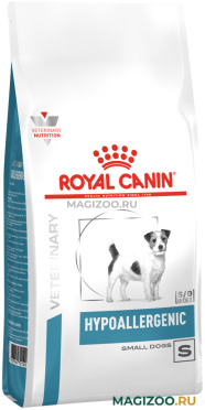 Сухой корм ROYAL CANIN HYPOALLERGENIC SMALL DOG S для взрослых собак маленьких пород при пищевой аллергии (3,5 кг УЦ)