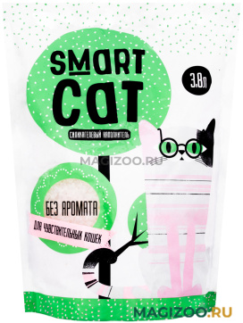 SMART CAT наполнитель силикагелевый для туалета чувствительных кошек без запаха (1,66 кг)