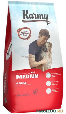Сухой корм KARMY MEDIUM ADULT для взрослых собак средних пород с индейкой (14 кг)