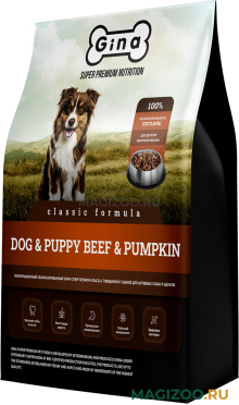Сухой корм GINA CLASSIC DOG & PUPPY BEEF & PUMPKIN для собак и щенков с говядиной и тыквой (3 кг)