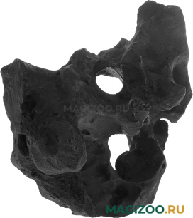 Декор грот для аквариума Камень черный, 26,5 х 26 х 17 см, BARBUS, Decor 157 (1 шт)