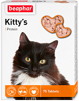 Лакомство BEAPHAR KITTY’S + PROTEIN для кошек витаминизированное с протеином (75 шт)