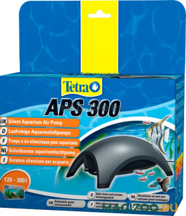 Компрессор Tetra APS 300 для аквариума 120 - 300 л, 300 л/ч, 4,5 Вт черный (1шт)