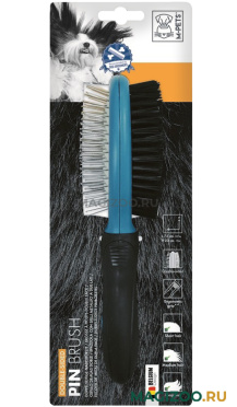 Расческа M-Pets Double-Sided Pin Brush двухсторонняя массажная 7,5 х 23 см (1 шт)