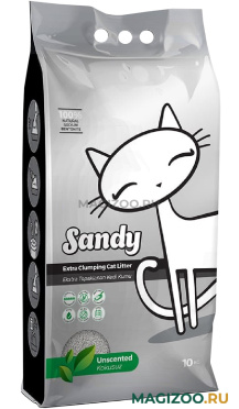 SANDY UNSCENTED наполнитель комкующийся для туалета кошек без ароматизатора (10 кг)