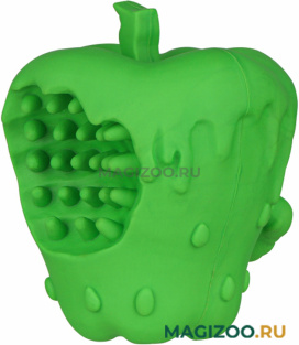 Игрушка для собак Mr.Kranch Яблоко с пищалкой с ароматом курицы зеленое 10 см (1 шт)