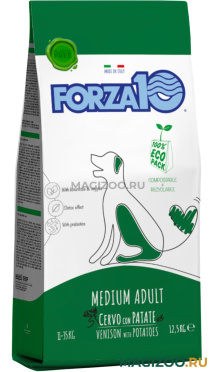 Сухой корм FORZA10 DOG MAINTENANCE ADULT MEDIUM для взрослых собак средних пород с олениной и картофелем (12,5 кг)