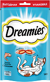 Лакомство DREAMIES для кошек подушечки с лососем (140 гр)