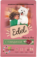 EDEL DOG MEDIUM & MAXI для взрослых собак средних и крупных пород с говядиной (2 кг)