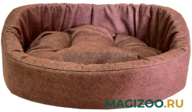 Лежак диванчик для собак и кошек Homepet Микровелюр Leather № 3 мокко 57 см х 45 см х 17 см (1 шт)