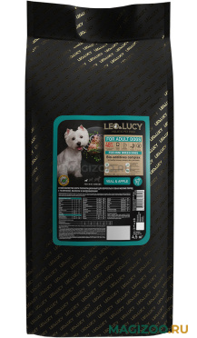 Сухой корм LEO&LUCY HOLISTIC для взрослых собак маленьких пород с телятиной, яблоком и биодобавками (4,5 кг)