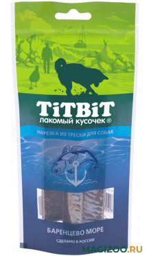 Лакомство TIT BIT для собак нарезка из трески (75 гр)