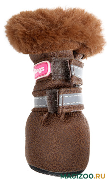 FOR MY DOGS сапоги для собак зимние коричневые FMD673-2021 (5) 