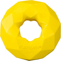 Игрушка для собак Playology Channel Chew Ring кольцо многогранник хрустящее с ароматом курицы желтое (1 шт)