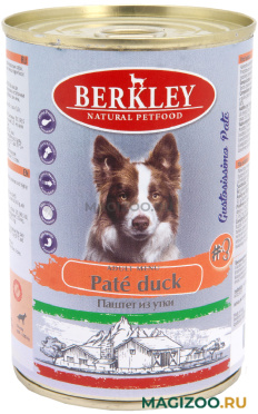 Влажный корм (консервы) BERKLEY № 3 ADULT DOG PATE DUCK для взрослых собак паштет из утки (400 гр)