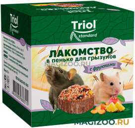 TRIOL STANDARD лакомство в пеньке для мелких грызунов с фруктами (1 шт)