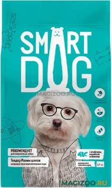 Сухой корм SMART DOG для взрослых собак с ягнёнком, лососем и индейкой (18 кг)