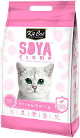 KIT CAT SOYA CLUMP STRAWBERRY наполнитель соевый биоразлагаемый комкующийся для туалета кошек с ароматом клубники (7 л)