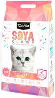 KIT CAT SOYA CLUMP CONFETTI наполнитель соевый биоразлагаемый комкующийся для туалета кошек с легким ароматом клубники (7 л)