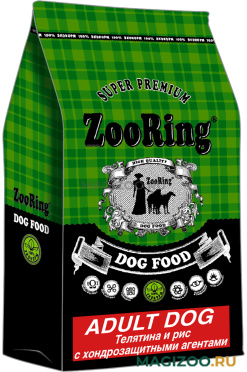 Сухой корм ZOORING ADULT DOG для взрослых собак средних и крупных пород с телятиной и рисом для суставов с хондрозащитными агентами (10 кг)