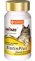 UNITABS BIOTINPLUS витаминно-минеральный комплекс для кошек с Q10, биотином и таурином (120 т)