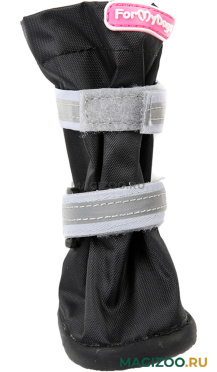 FOR MY DOGS сапоги для собак на резиновой подошве черно/серые FMD653-2019 Bl/Grey (3) 