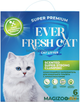 EVER FRESH CAT наполнитель комкующийся для туалета кошек с ароматизатором (6 л)